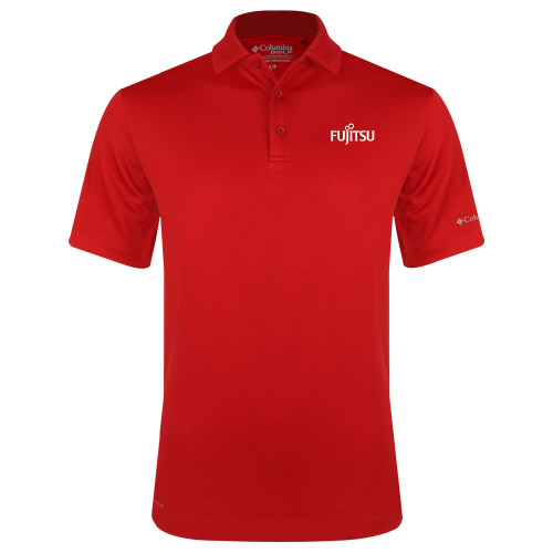 Columbia Red Omni Wick Drive Polo-Fujitsu