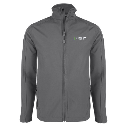 Charcoal Softshell Jacket-1Finity Wordmark