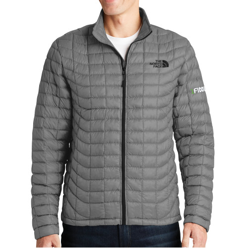 The North Face Grey Thermoball Trekker Jacket-1Finity Wordmark