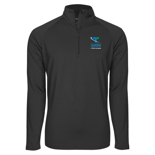 Sport Tek Charcoal Sport Wick Stretch 1/2 Zip Pullover-TrueNet Communications Stacked
