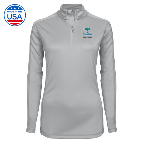 Syntrel Womens Platinum Interlock 1/4 Zip-TrueNet Communications Stacked