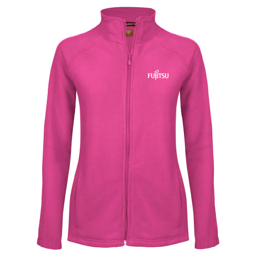 Womens Raspberry Fleece Full Zip Jacket-Fujitsu