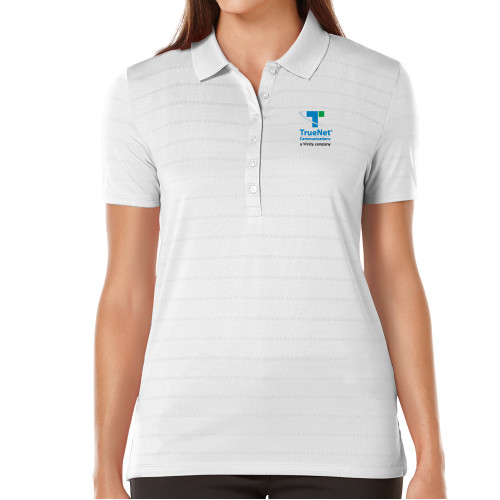 Callaway Womens White Opti Vent Polo-TrueNet Communications Stacked