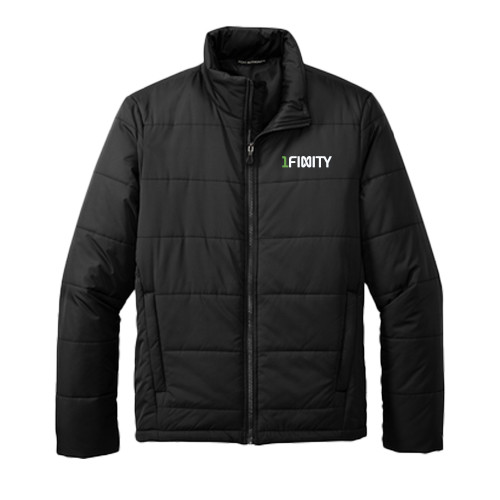 Black Puffer Jacket-1Finity Wordmark