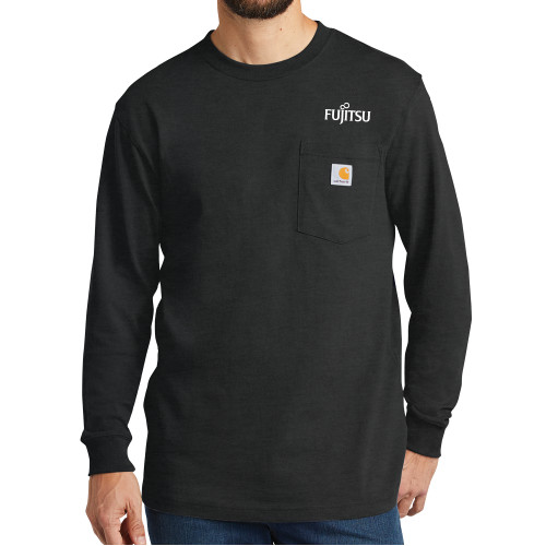 Carhartt Workwear Carbon Heather Long Sleeve Pocket T Shirt-Fujitsu