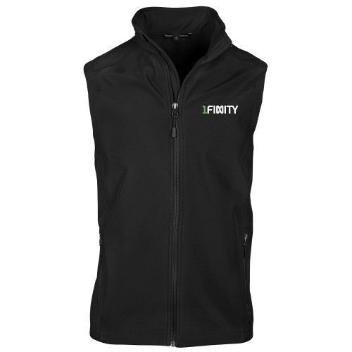 Black Softshell Core Vest-1Finity Wordmark