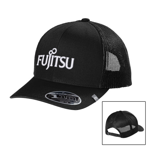 General TravisMathew Black Trucker Cap-Fujitsu