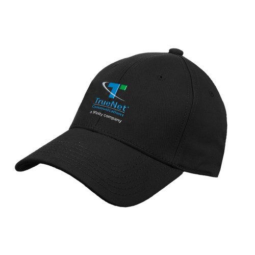 Black Structured Adjustable Pro Style Hat-TrueNet Communications Stacked