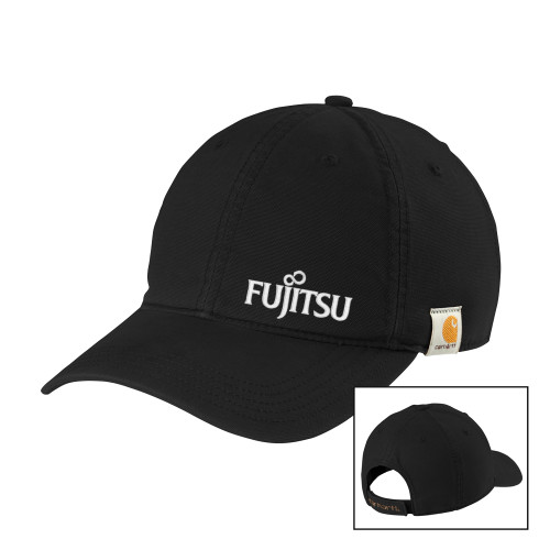 Carhartt Black Cotton Adjustable Canvas Hat-Fujitsu