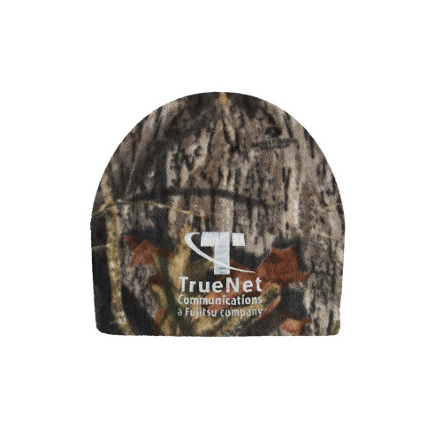 Mossy Oak Camo Fleece Beanie-TrueNet Communications Stacked
