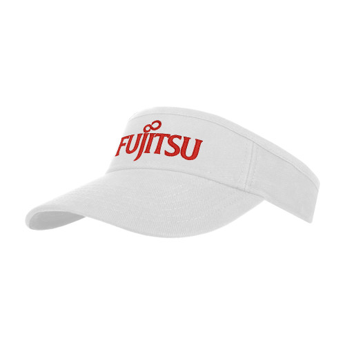 White Brushed Bull Denim Visor-Fujitsu