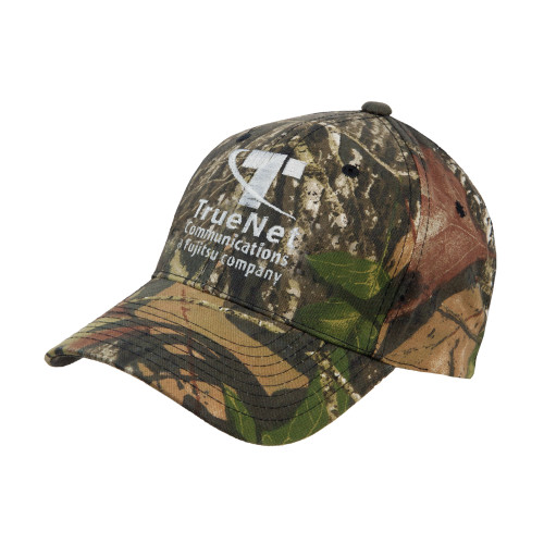 Mossy Oak Camo Structured Adjustable Cap-TrueNet Communications Stacked