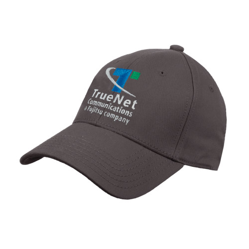 Charcoal Structured Adjustable Pro Style Hat-TrueNet Communications Stacked