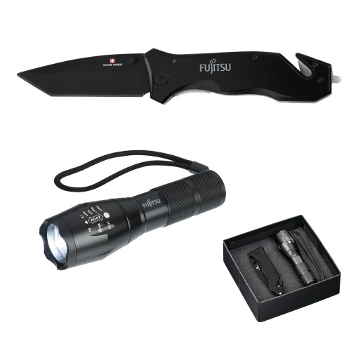 Swiss Force Knife/Flashlight Set-Fujitsu