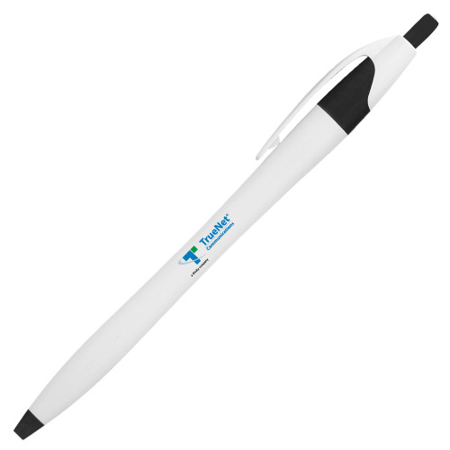 Dart White/Black Pen w/Blue Ink-TrueNet Communications Flat