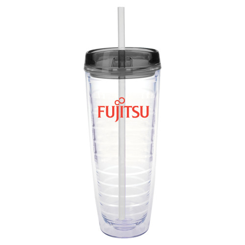 Tritan Double Wall Tumbler w/Charcoal Top 26oz-Fujitsu