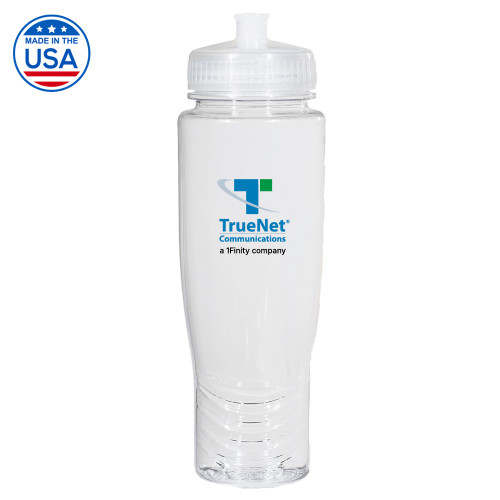 Spectrum Clear Sport Bottle 28oz-TrueNet Communications Stacked