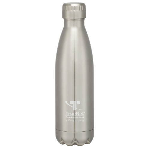 Swig Stainless Steel Silver Bottle 16oz-TrueNet Communications Stacked