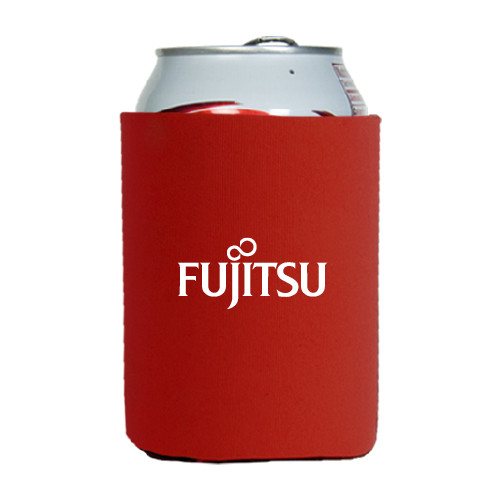 Neoprene Red Can Holder-Fujitsu