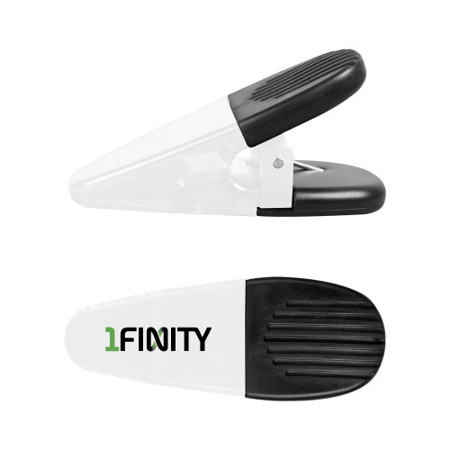 White Crocodile Clip/Magnet-1Finity Wordmark
