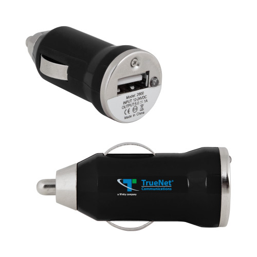 On the Go Black Car Charger-TrueNet Communications Flat