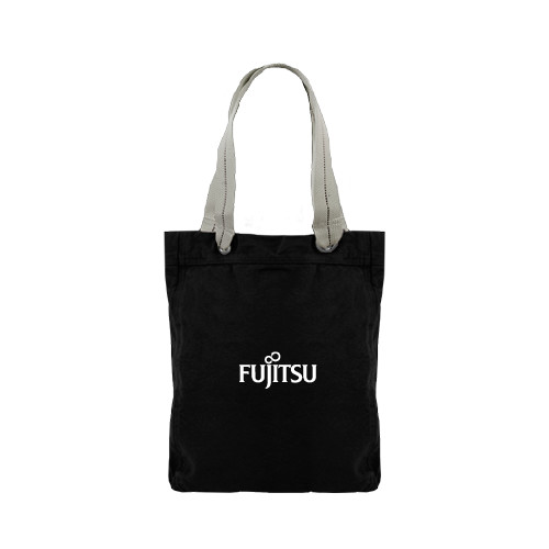 Allie Black Canvas Tote-Fujitsu