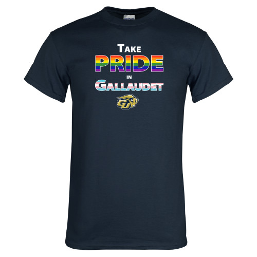  Navy T Shirt - Pride in Gallaudet Design