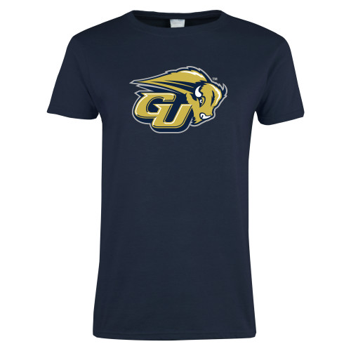  Womens Short Sleeve Navy Tee - GU Bison