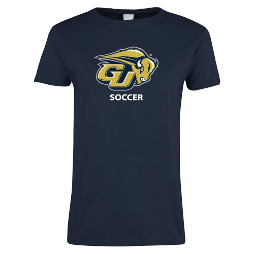  Womens Short Sleeve Navy Tee - Soccer