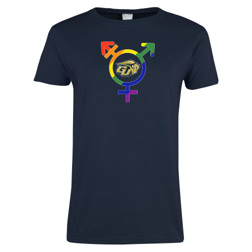  Womens Short Sleeve Navy Tee - Pride Design