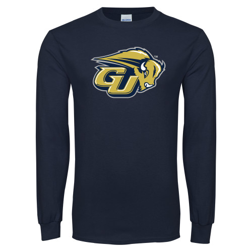  Navy Long Sleeve T-Shirt - GU Bison
