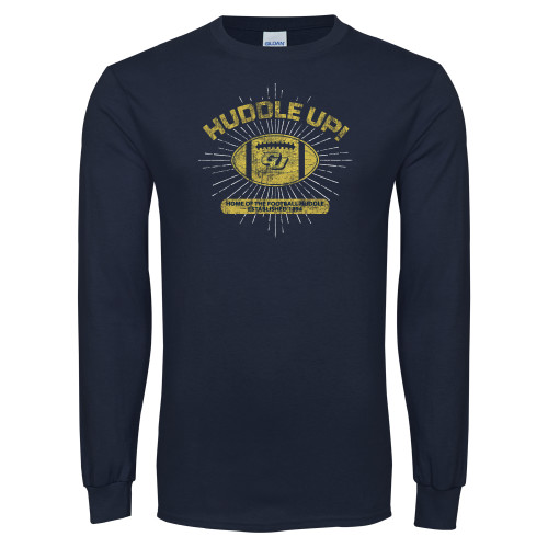  Navy Long Sleeve T-Shirt - Huddle Design