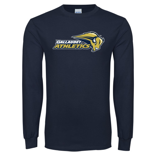  Navy Long Sleeve T-Shirt - Gallaudet Athletics