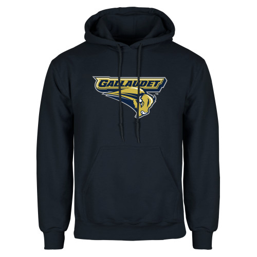  Navy Fleece Hoodie - Gallaudet Bison