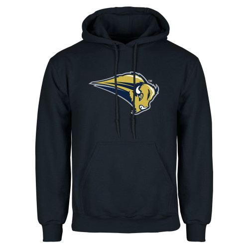  Navy Fleece Hoodie - Bison Mark