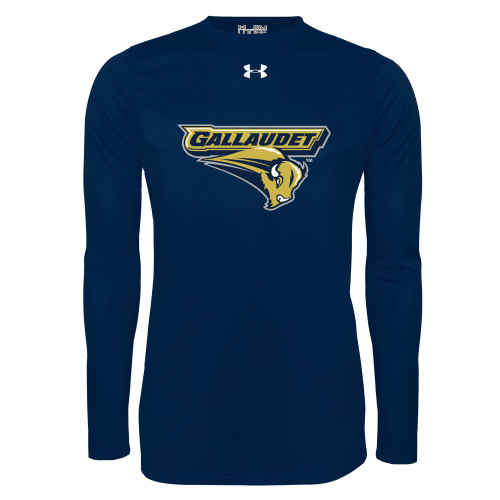  Under Armour Navy Long Sleeve Tech Tee - Gallaudet Bison
