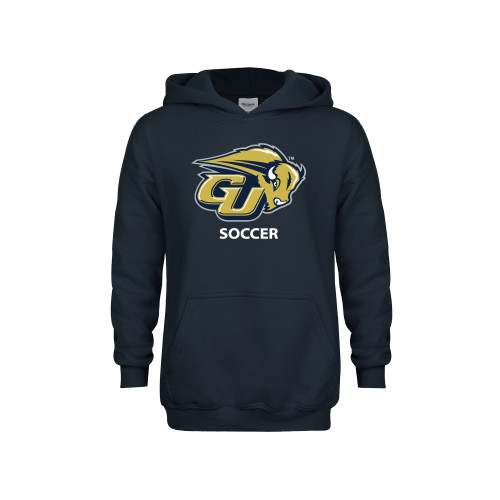  Youth Navy Fleece Hoodie - Soccer