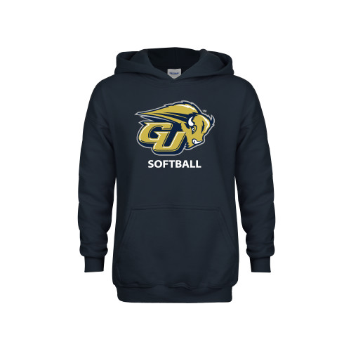  Youth Navy Fleece Hoodie - Softball