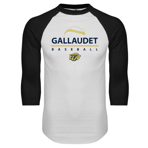 Main Image for  White/Black Raglan Baseball T Shirt