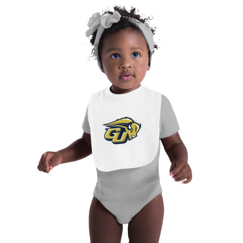  White Baby Bib - GU Bison