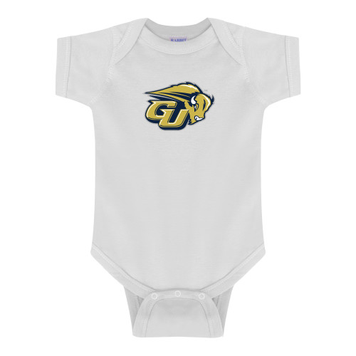  White Infant Onesie - GU Bison