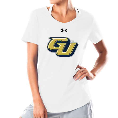  Under Armour Womens White Charged Cotton Tee - GU