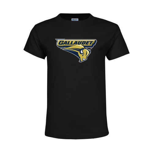  Youth Black T Shirt - Gallaudet Bison