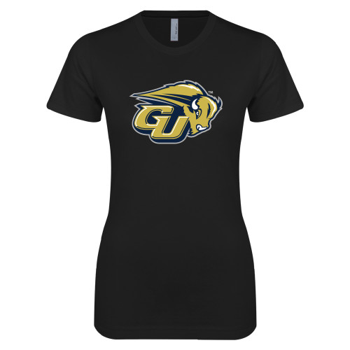  Next Level Womens Black Boyfriend Tee - GU Bison