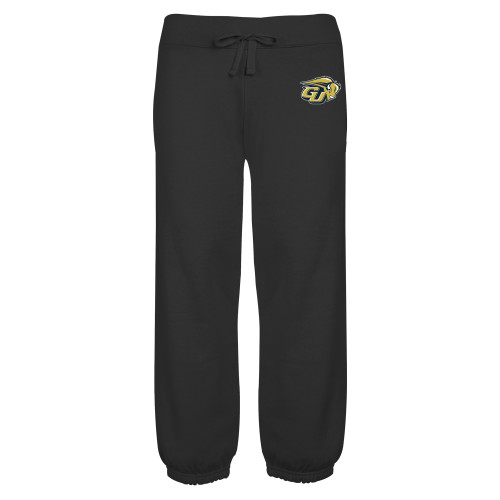  ENZA Womens Black Banded Fleece Capri - GU Bison