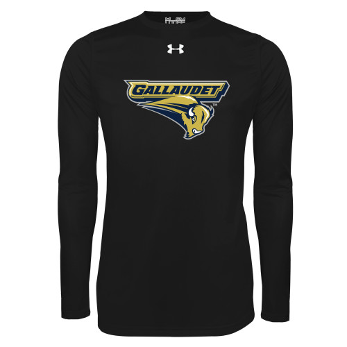  Under Armour Black Long Sleeve Tech Tee - Gallaudet Bison