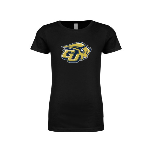  Next Level Girls Black Fashion Fit T Shirt - GU Bison