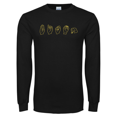  Black Long Sleeve T Shirt - ASL Bison