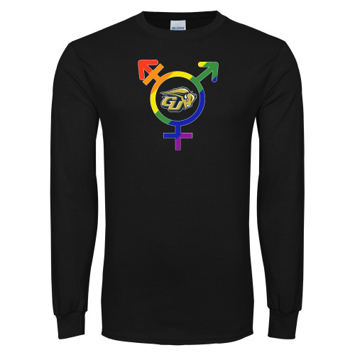  Black Long Sleeve T Shirt - Pride Design