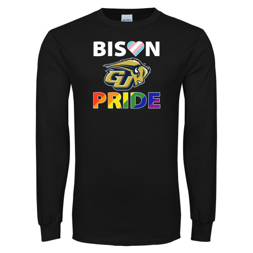  Black Long Sleeve T Shirt - Bison Pride Design